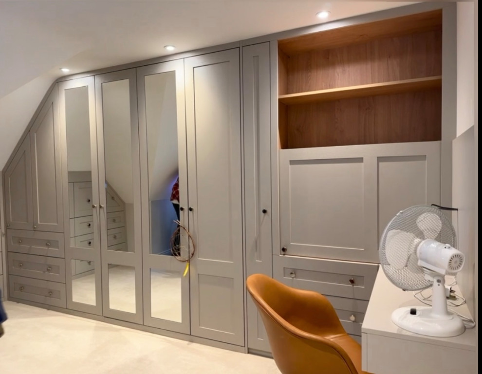 Bespoke Loft cabinets and office table