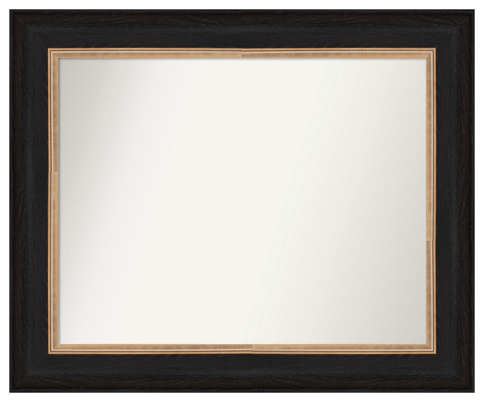 Vogue Black Non-Beveled Wall Mirror 34.5x28.5 in.