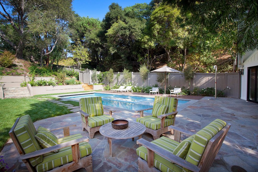 Photo of a traditional patio in Los Angeles with decking.