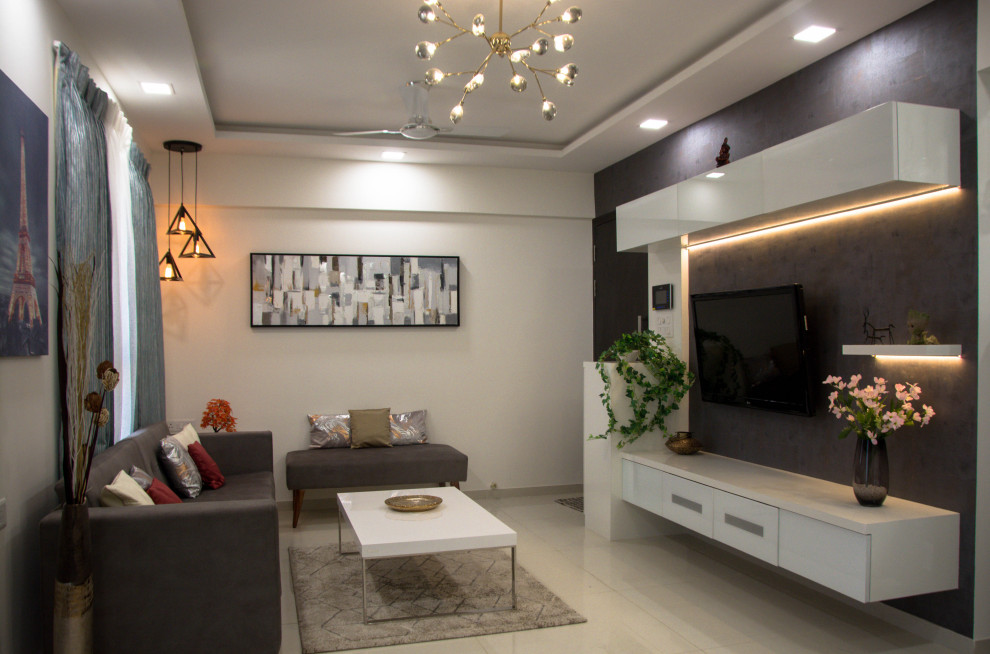 Modern living room in Pune.