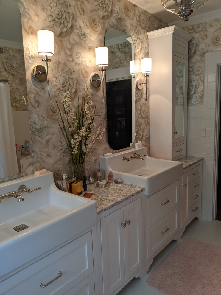Custom Bathroom Vanity & Hutches with Shaker Style Doors Bathroom Tampa by Accent
