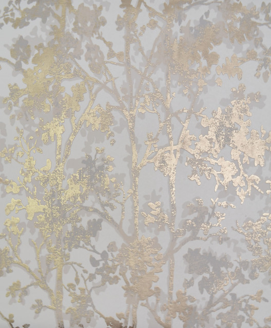 York Wallcoverings NW3583 Modern Metals Shimmering Foliage Wallpaper
