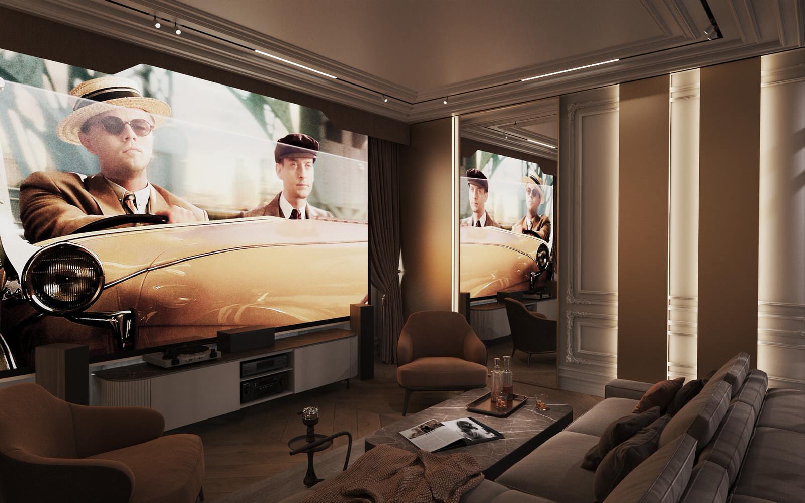 Гостиная с домашним кинотеатром