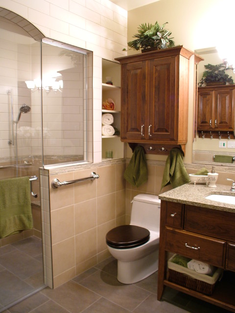 zero threshold bathroom reno - Traditional - Bathroom - Calgary - by ...
