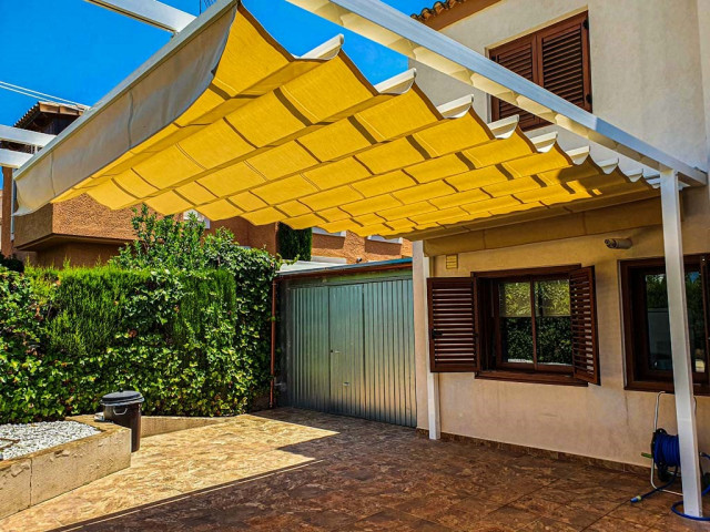 Toldo deslizante vivienda unifamiliar landhausstil-garten