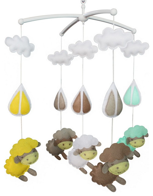 Modern Nursery Mobile Crib Decoration Musical Mobile Gift