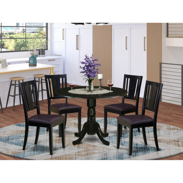 5Piece Set, Dining Table and 4 Chairs Traditional Dining