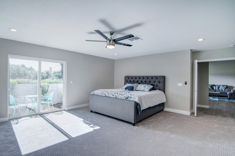 Example of a transitional bedroom design in Phoenix