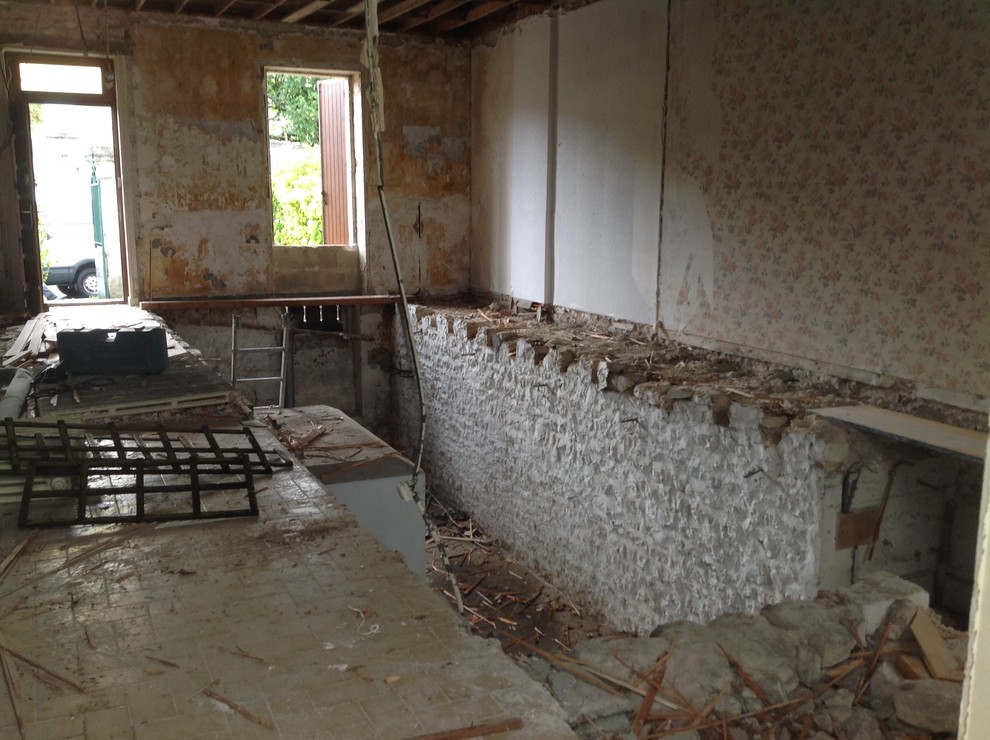 Chantier en cours rénovation et extension d'une échoppe