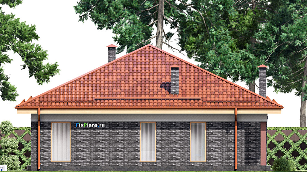 Проект одноэтажного дома 14х13м S120м2 F-15821