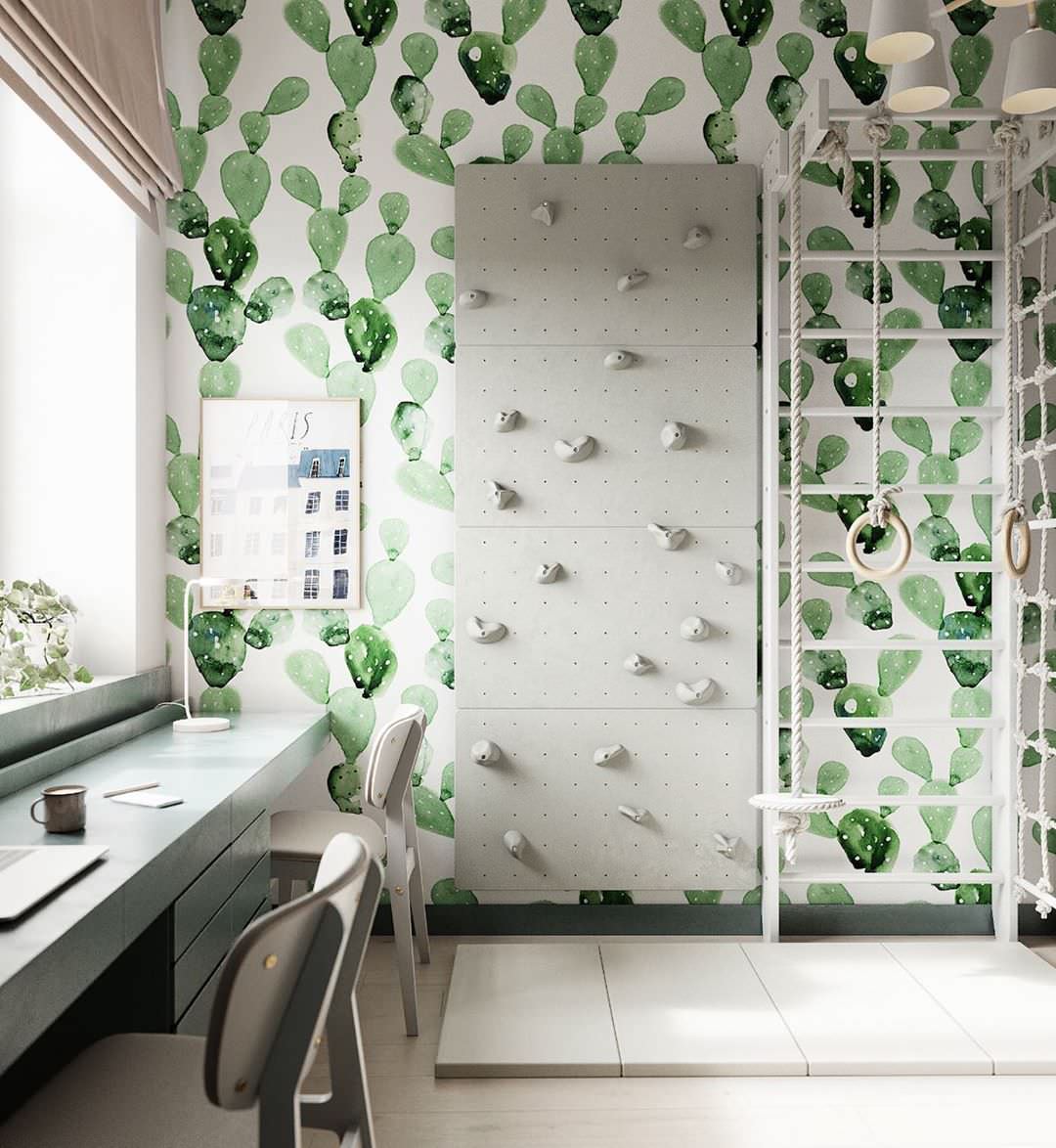 Небольшая детская для двоих с антивандальными стенами от Alltowall