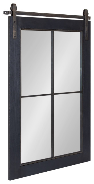 Cates Windowpane Framed Wall Mirror, 22x37 - Transitional - Bathroom ...