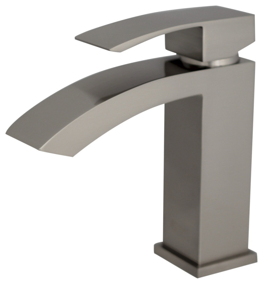 STYLISH Single Hole Bathroom Faucet, Brushed Nickel