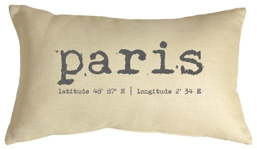 Pillow Decor - Paris Coordinates 12 x 20 Throw Pillow