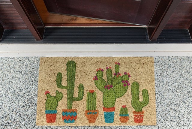 Doormat For Indoor Outdoor Natural Coir Easy Clean Rubber Non