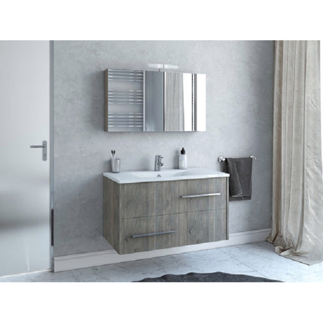 36" Floating Vanity With Integrated Porcelain Sink Transitional Bathroom Vanities And Sink