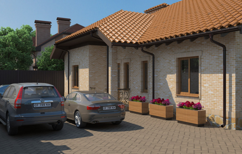 Частный дом в адриатическом стиле парковка