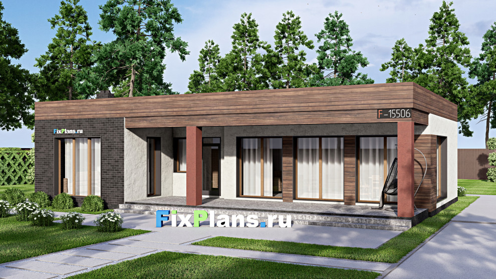 Проект одноэтажного дома 15х10м S49м2 F-15506