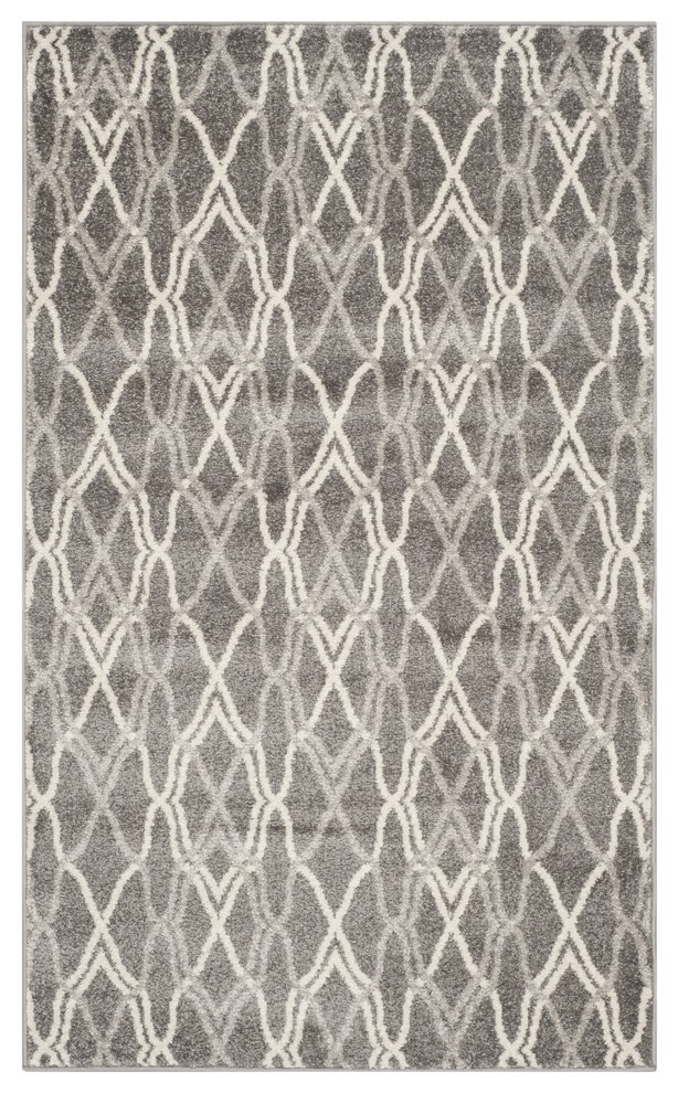 Safavieh Amherst Indoor/ Outdoor Grey/ Light Grey Rug (4' x 6')