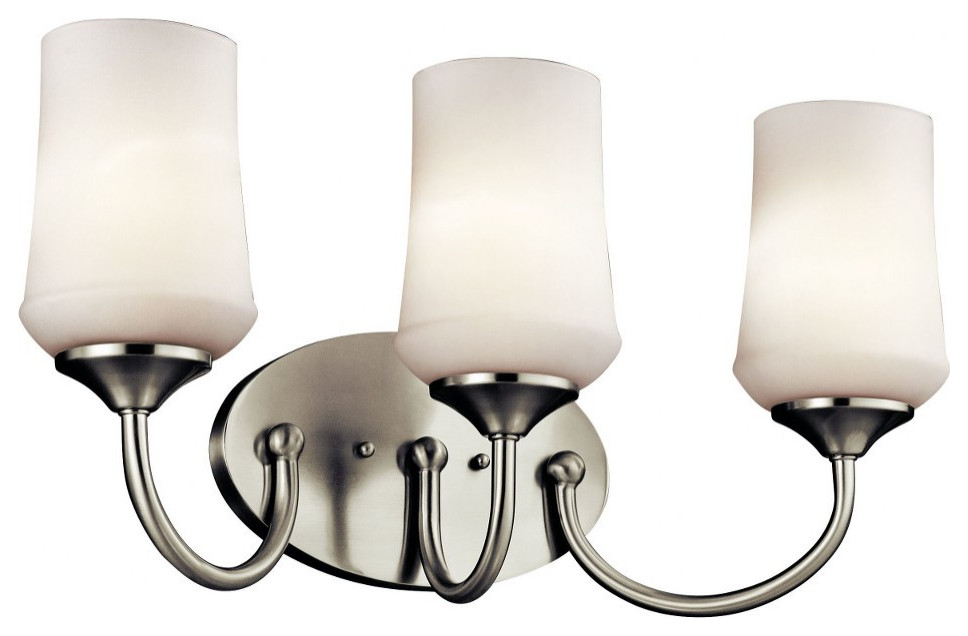 3 Light Vanity Light Approved for Damp Locations Transitional