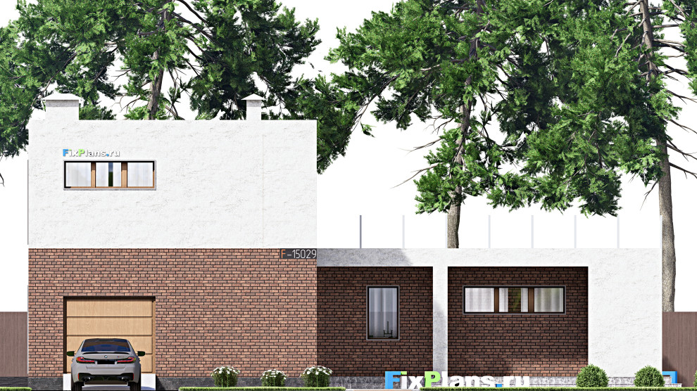 Проект двухэтажного дома 18х17 м S371м2 F-15029