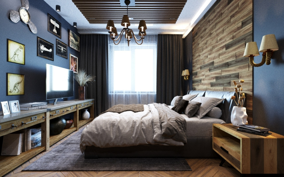 Спальня лофт