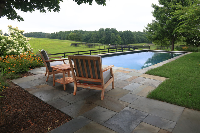 Sitting Poolside landstil-pool