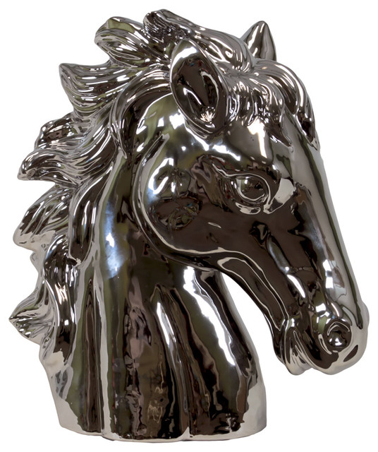 Ceramic Horse Head Contemporary Decorative Objects And Figurines