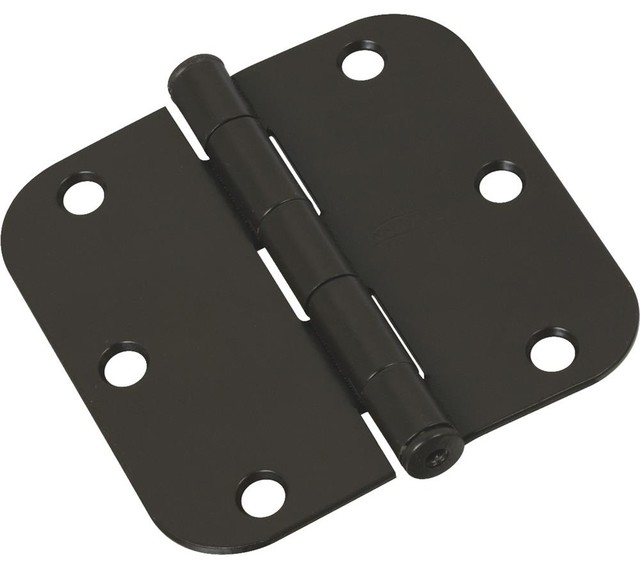 3 1//2/" Oil Rubbed Bronze Door Hinge Hardware 5//8 Radius Spring Hinge