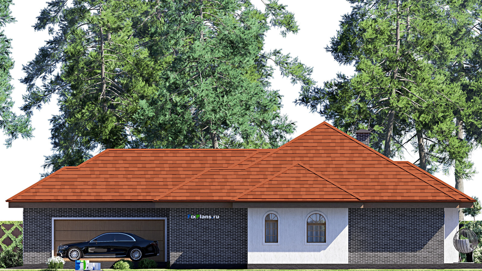 Проект одноэтажного дома 23х22м S261м2 F-17306