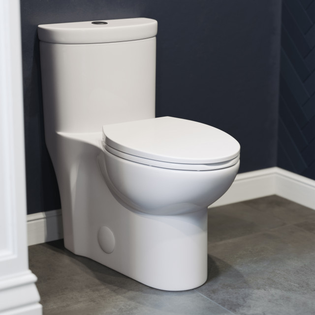 Sublime One Piece Elongated Toilet Contemporary Toilets by Swiss