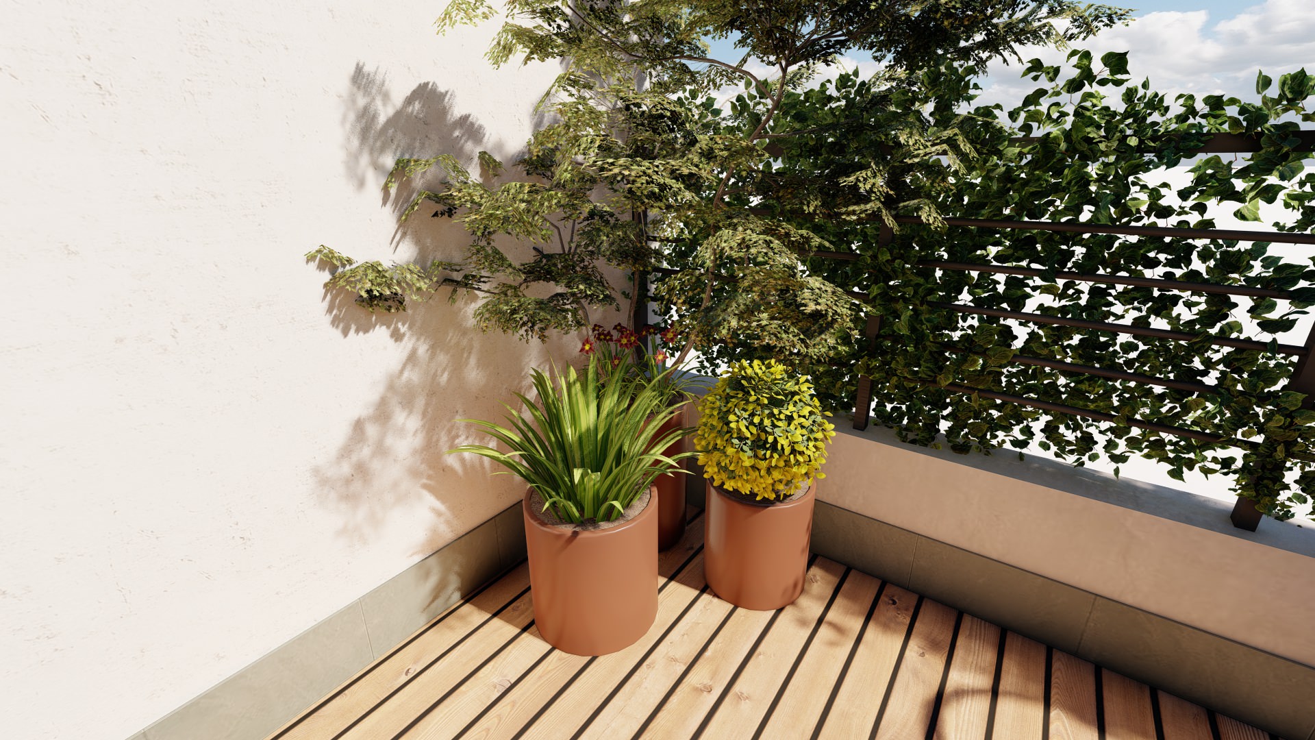 Terrazzino rivolto a nord