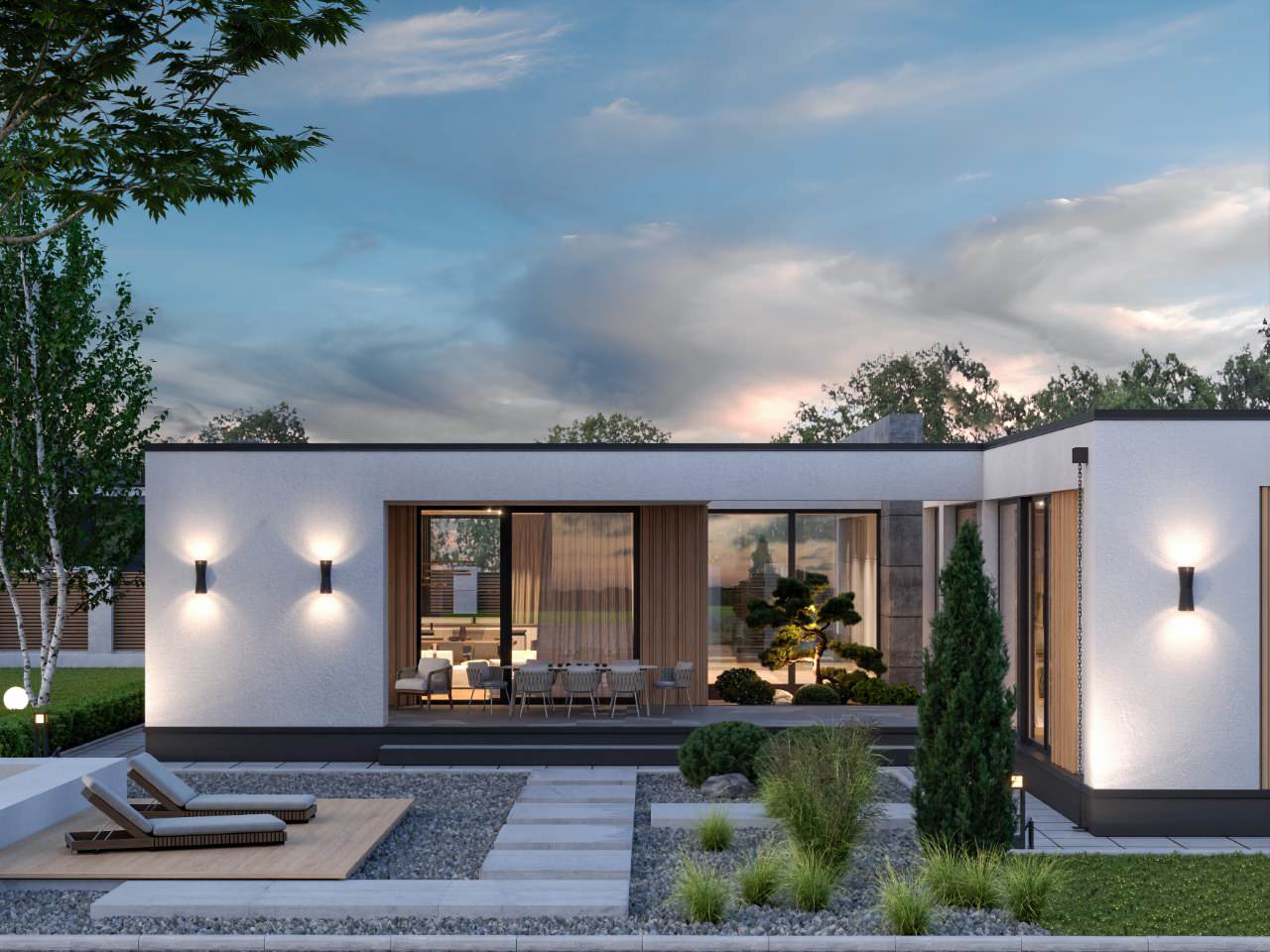 Проект одноэтажного жилого дома в пригороде г. Истра