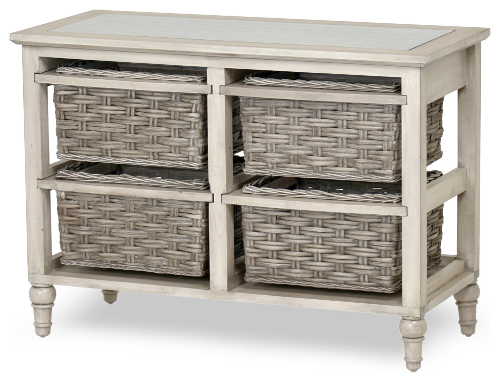 Island Breeze 4Basket Horizontal Storage French Country
