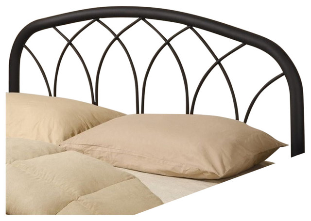 Bowery Hill Transitional Metal Full Queen Headboard in Black