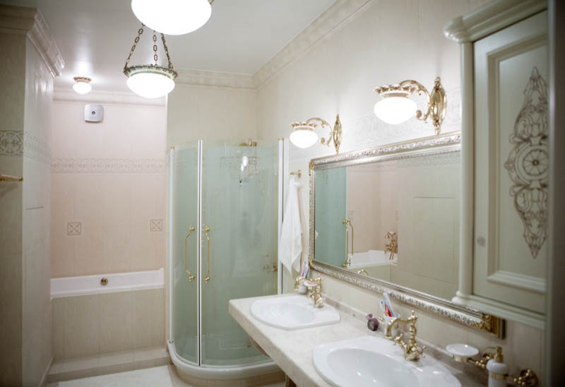 Классический Интерьер квартиры  в бежевых тонах (120 кв м)