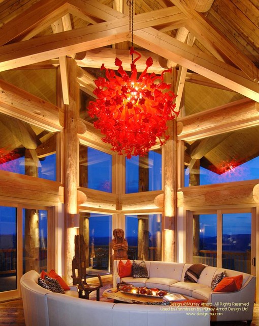 Big Timber Lodge rustic-living-room