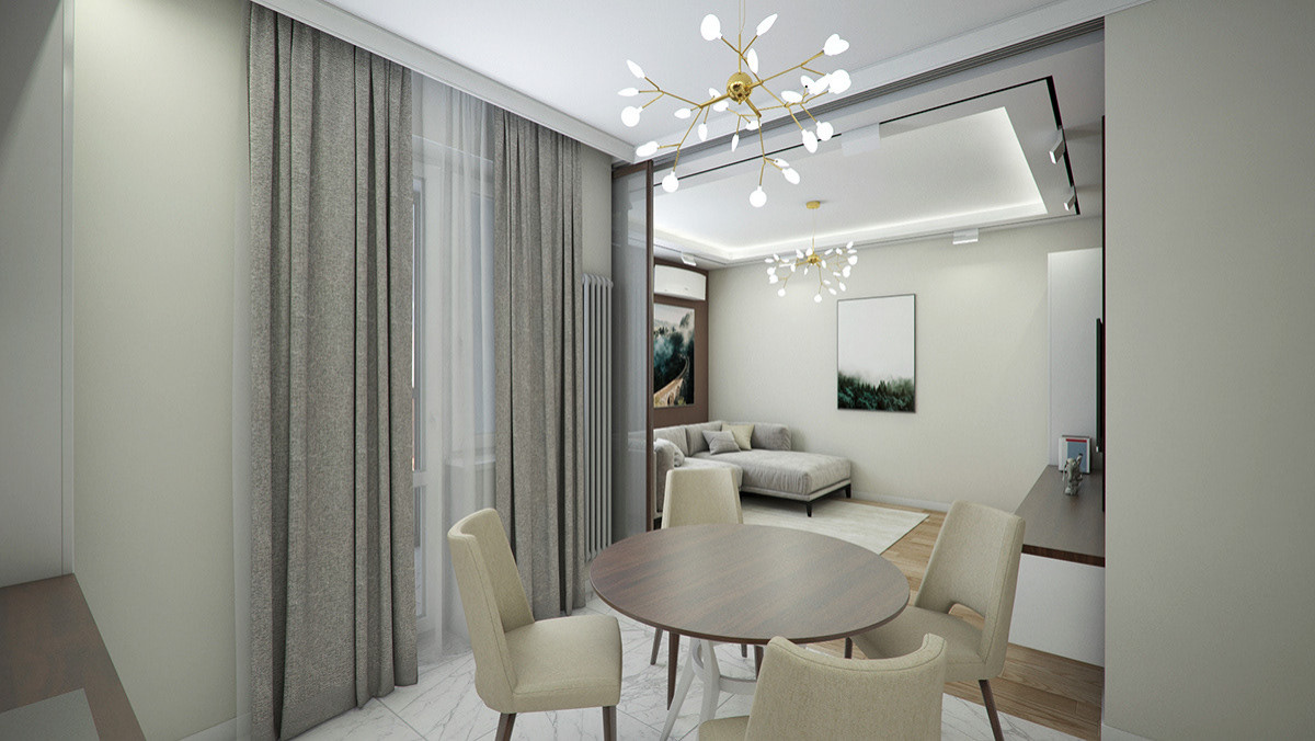 Квартира ЖК Город 50 м2 (Современный стиль)