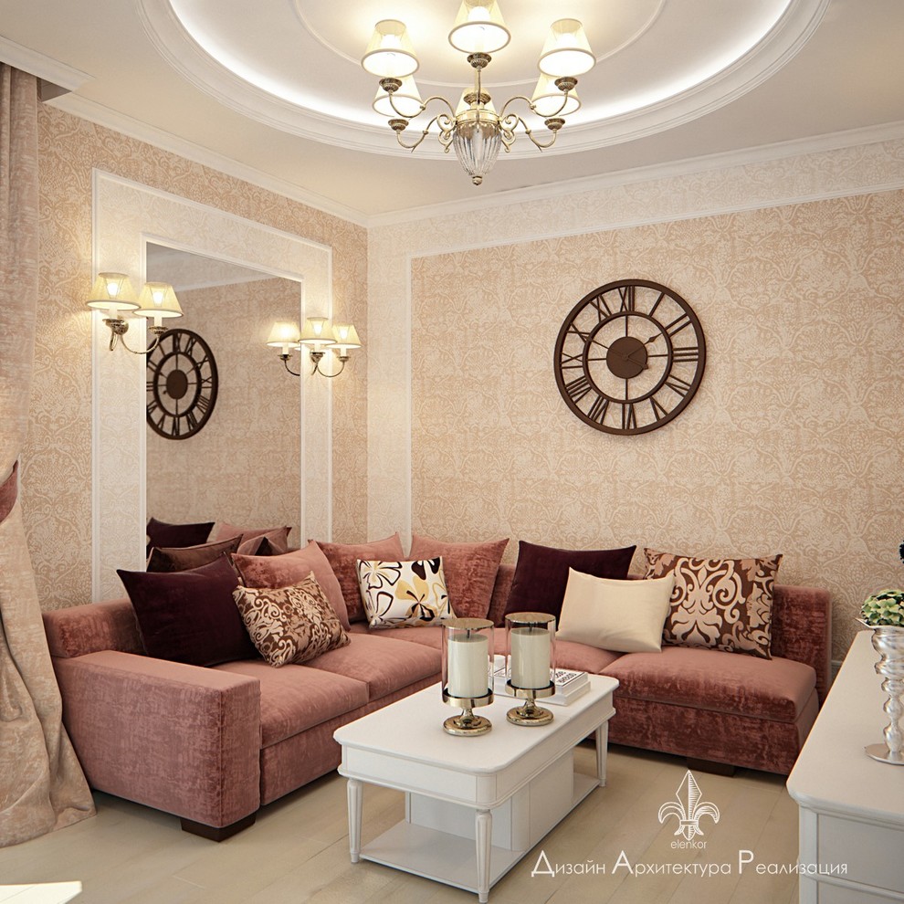 гостиная ДОМ 150 М2 П. ЯБЛОНОВСКИЙ КЛАССИКА