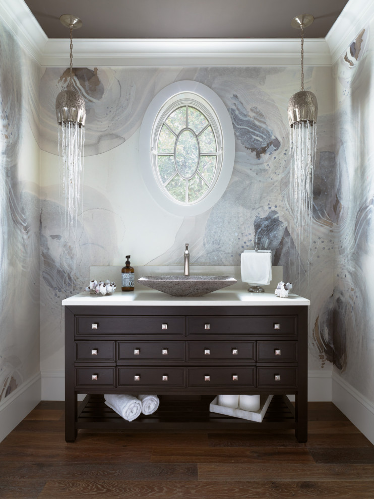 Lincoln House - Beach Style - Powder Room - Boston - by AG&Co. Interior ...