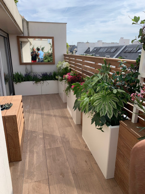 Balcon Paris 16 contemporaneo-terraza-y-balcon