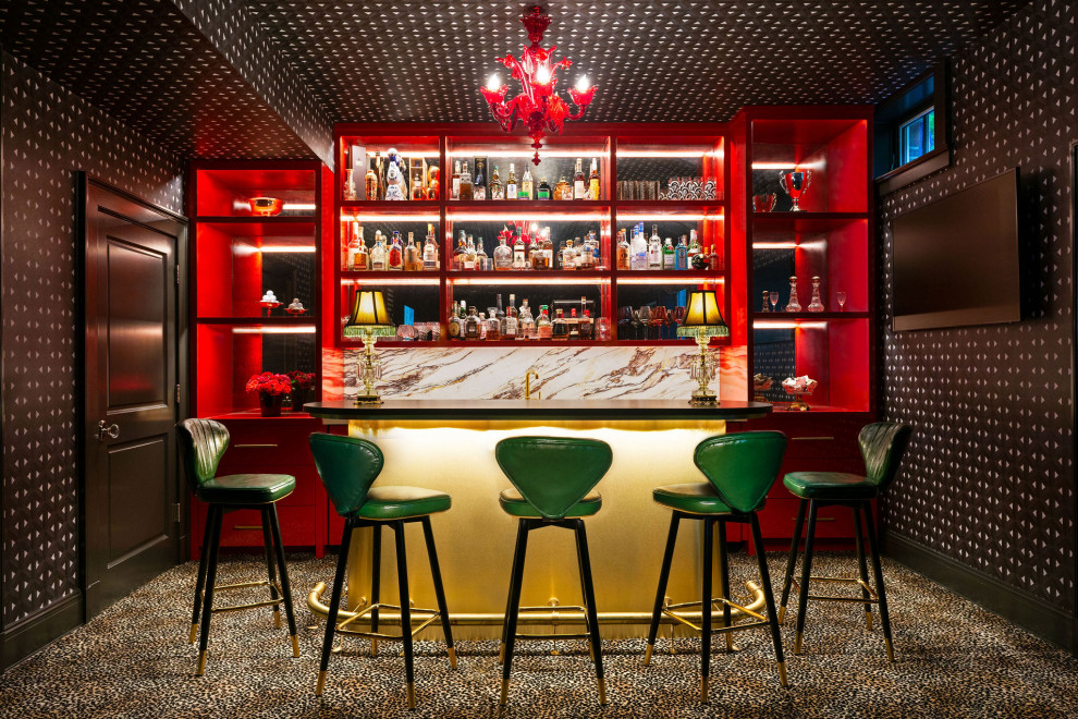 Modern Eclectic Home - Eclectic - Home Bar - Chicago - by SKIN Interior ...