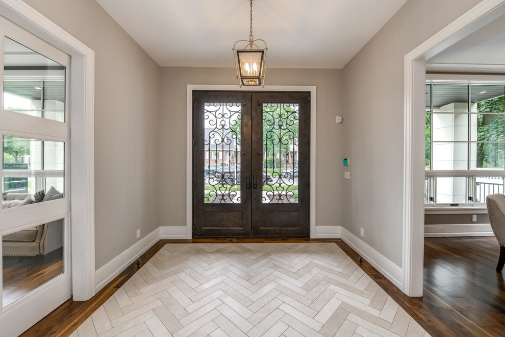 Inspiration for a transitional entryway remodel in Denver