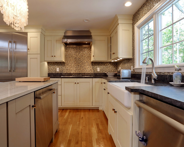 Cape Cod Whole House Remodel Addition Beach Style Kitchen