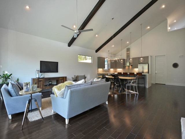 78704 House contemporain-salon