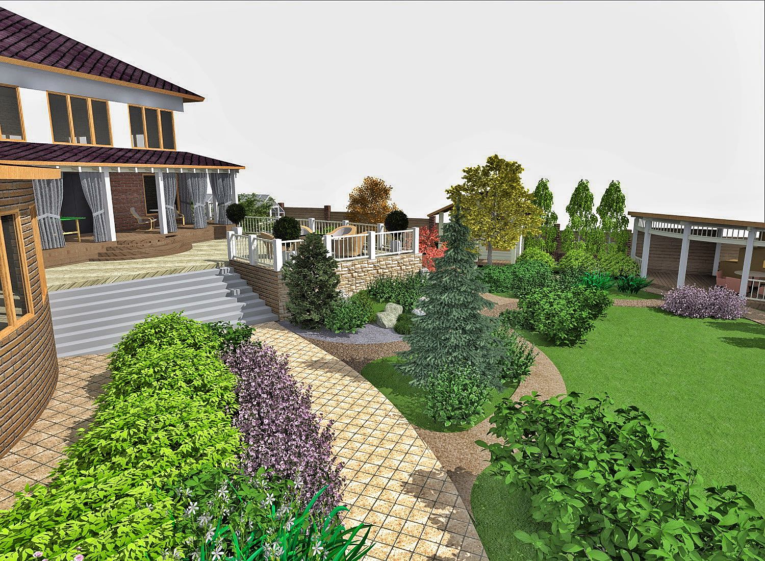 Ландшафтный дизайн в п. Ново-Разводная (Иркутск)