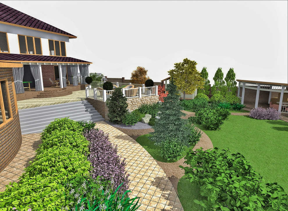 Ландшафтный дизайн в п. Ново-Разводная (Иркутск)