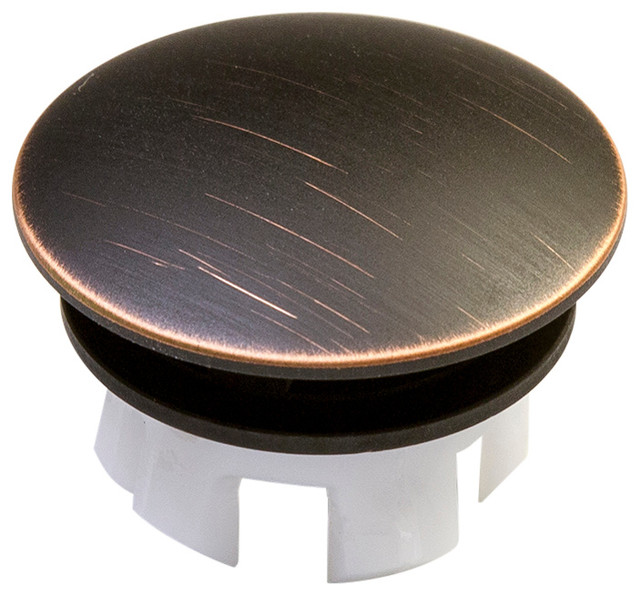 Luxier OC01TO Round Overflow Cap Cover for Bathroom Sink, Oil Rubbed Bronze Contemporary