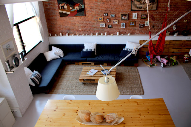 LOFT industriale-soggiorno