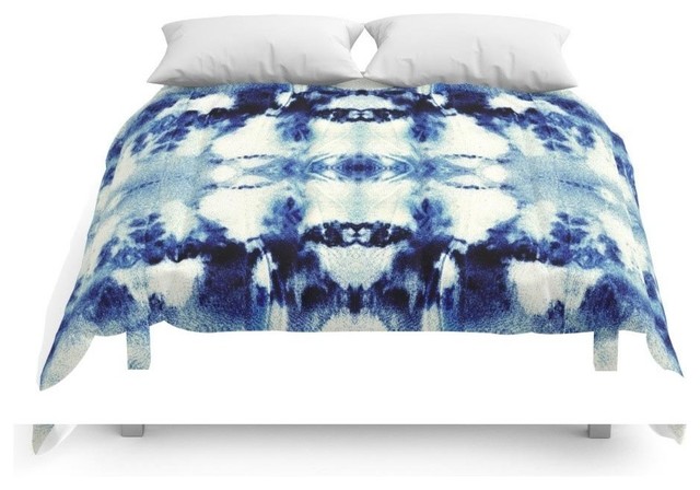 Society6 Tie Dye Blues Comforter Contemporary Comforters And